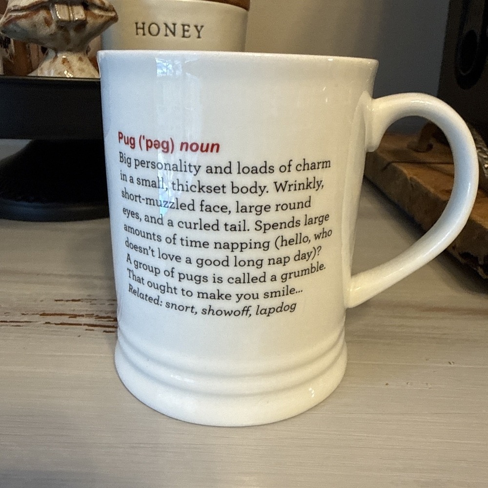 Fringe Studio Pug Definition Mug Dog Lover Coffee Cup Cute Pet‎ Shop Gift